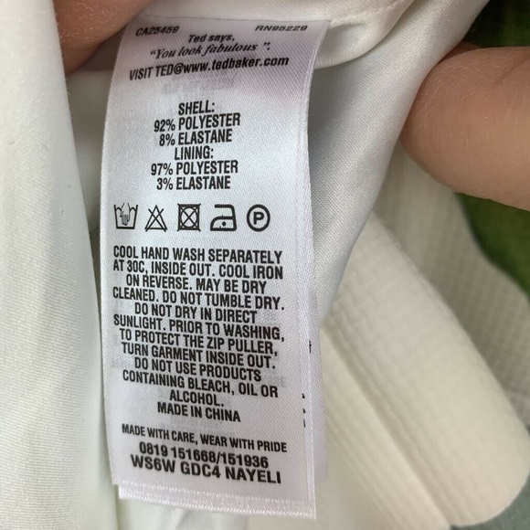 Ted Baker Secret Trellis Green White Check Dress - Picture 5 of 8